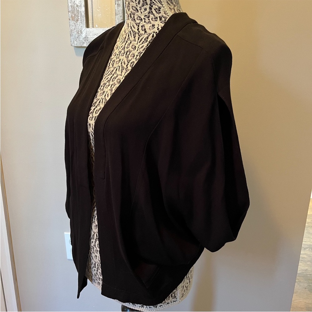 NEW WITH TAGS!! Anthropology elevenses black open front shrug top size XS/S
